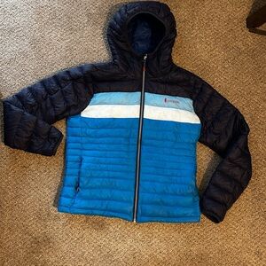 Cotopaxi Blue and Black Puffer Jacket